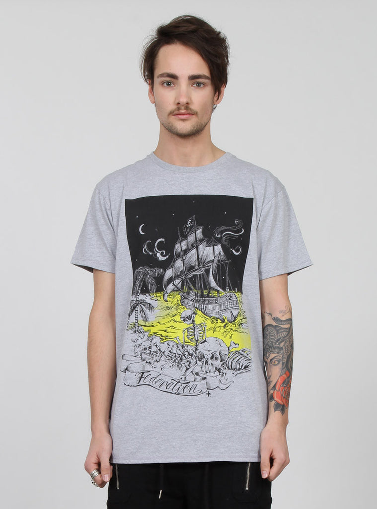 CLIFFORD TEE - GHOST SHIP GREY MARLE