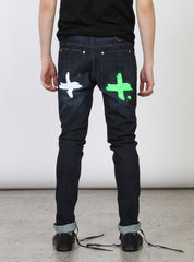 ROCCO JEAN - D PLUS - INDIGO / NEON