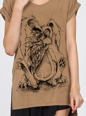 SING TEE - SKETCHY BUNNY - GOLD