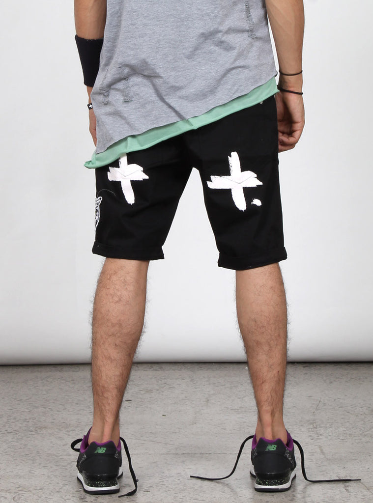 PATCHED PERFECT SHORTS - D PLUS - BLACK