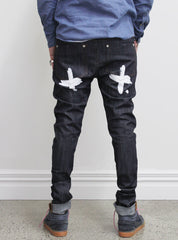 ROCCO JEAN - D PLUS  - INDIGO / WHITE