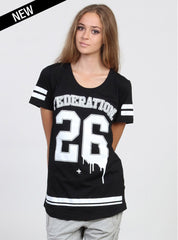 NIGHT TEE - NO26 BLACK/WHITE
