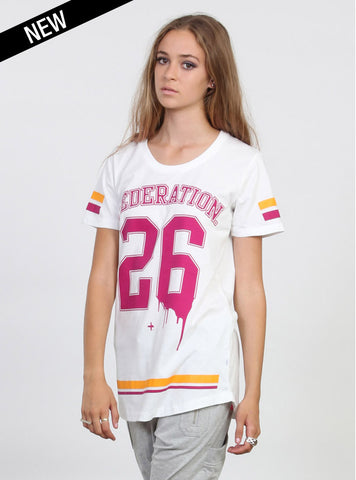 NIGHT TEE - NO26 WHITE/PLUM