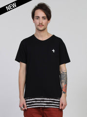 BAND TEE black/white
