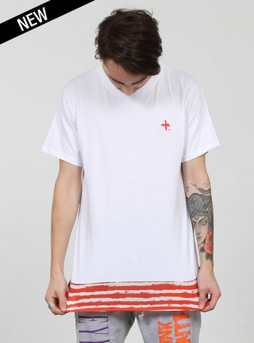 BAND TEE WHITE/RED