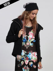 CUDDLES ZIP UP BLACK