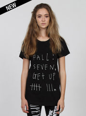 NIGHT TEE - FALL SEVEN GET UP 8 BLACK