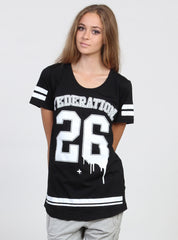NIGHT TEE - NO26 BLACK/WHITE