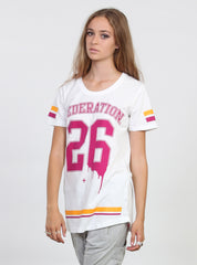 NIGHT TEE - NO26 WHITE/PLUM