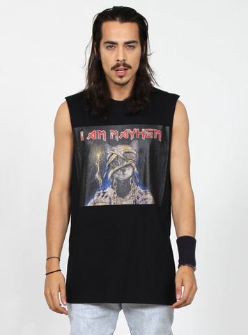 ATLAS TANK - I AM MAYHEM - BLACK