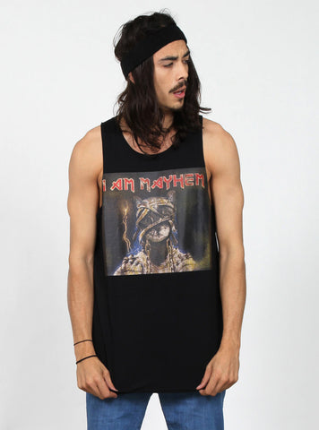 AYE SINGLET - I AM MAYHEM - BLACK
