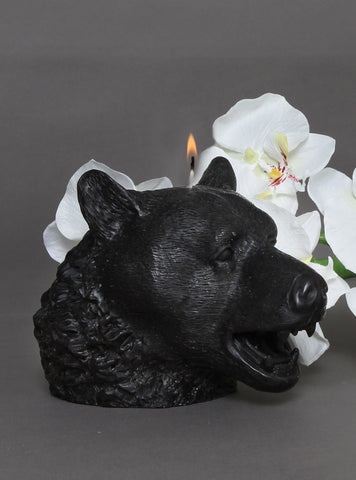 CANDLE - BEAR - BLACK