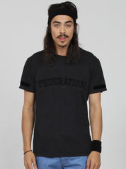 AYE TEE - SCRIPT BLACK/BLACK
