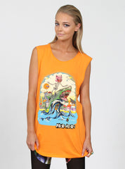 FOLDER TANK - PIG SURFER - ORANGE