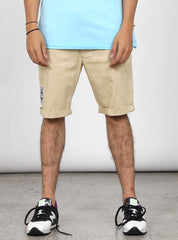 PATCHED PERFECT SHORTS - TAN