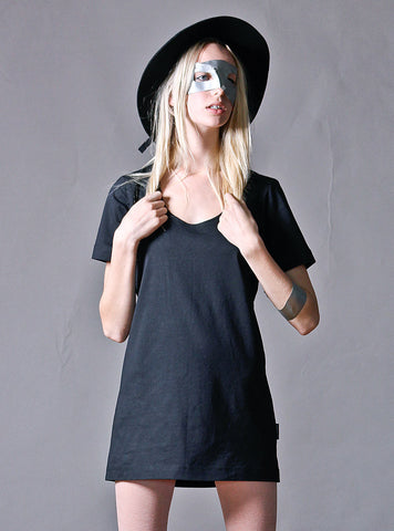 EL BLANKO - SCOOP TEE - BLACK