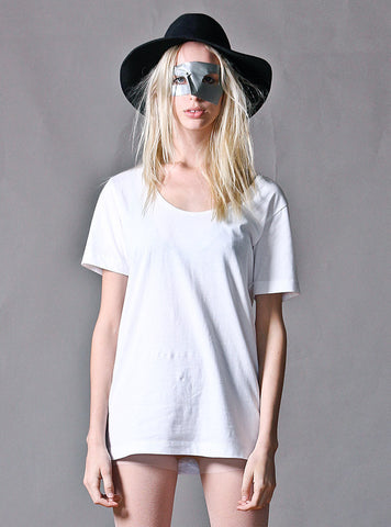 EL BLANKO - SCOOP TEE - WHITE