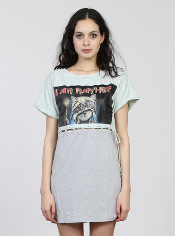 SPLIT LACE DRESS - MINT