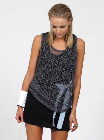 TUESDAY SINGLET - CHARCOAL