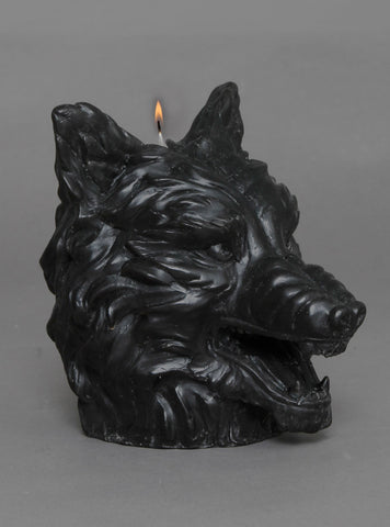 CANDLE - WOLF BLACK