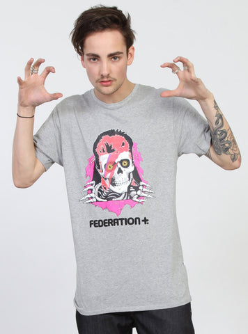 AYE TEE - BOWIE GREY MARLE