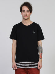 BAND TEE black/white