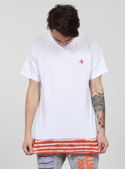 BAND TEE WHITE/RED