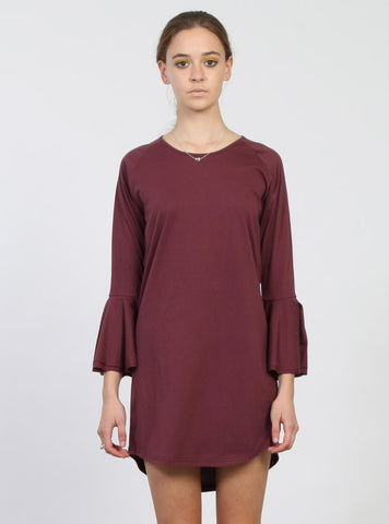 BELL DRESS PLUM