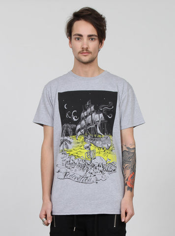 CLIFFORD TEE - GHOST SHIP GREY MARLE