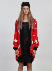HUGS CARDIGAN Red