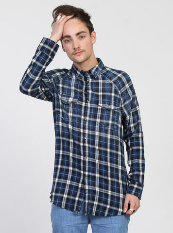LS COMA SHIRT - BRUSHED BLUE