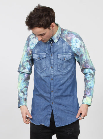 LS COMA SHIRT - BRUSHED LIGHT BLUE