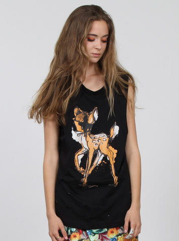 MINUTE TANK - BAMBI BLACK