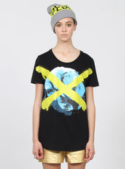 NIGHT TEE - ANTI ROSE BLACK