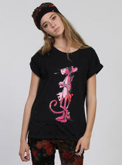 SING TEE - PINK PANTHER BLACK