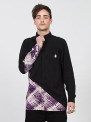 SWIPE SHIRT BLACK/PURPLE