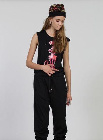 TANK GIRL SUIT - PINK PANTHER BLACK