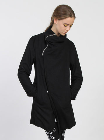 WRAP COAT BLACK