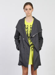 WRAP COAT CHARCOAL