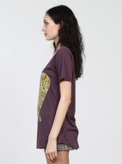 ABIDE TEE - DIAMOND HEART - PURPLE