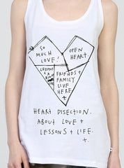 ACE SINGLET - HEART DISECTION WHITE