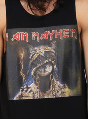 AYE SINGLET - I AM MAYHEM - BLACK