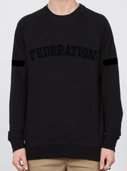 YOU CREW - SCRIPT BLACK/BLACK