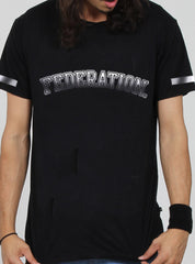 AYE TEE - SCRIPT BLACK/SILVER