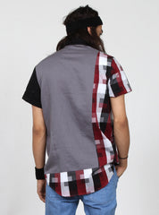 BLOCKED SHIRT - GREY