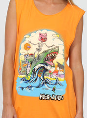 FOLDER TANK - PIG SURFER - ORANGE