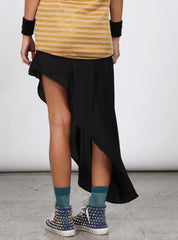 HALF MOON SKIRT - BLACK