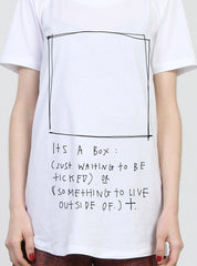 NIGHT TEE - TICK BOX WHITE