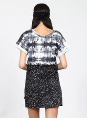 SPLIT LACE DRESS - WATERCOLOUR