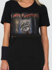 SPLIT LACE DRESS - BLACK